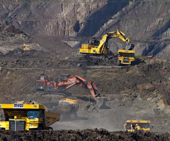 Heavy machine running